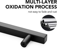 2″-10″ Black Kitchen Cabinet Pulls Stainless Steel Drawer T Bar Knob Handles Lot