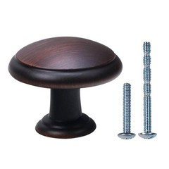 10 PCS Oil Rubbed Bronze 1-1/4 Inch 30mm Solid Antique Cabinet Drawer Knobs