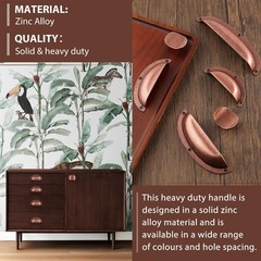 Vicycmc Antique Copper zinc Alloy Cabinet Cup pulls,Vintage Retro Solid 2-1/2