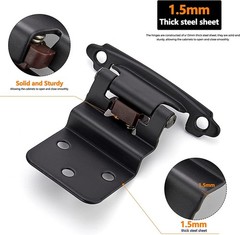10-200PCS 3/8″ Kitchen Door Cabinet Hinges Self Closing Offset Inset Face Mount