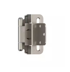 Amerock BPR7565G10 3/8″ Inset Wrap Cabinet Hinge, Satin Nickel, Pack of 2 Hinges