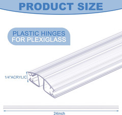 1 Pack Living Hinge for Golf Cart Windshield Piano Drum Shield Cuttable Clear PV