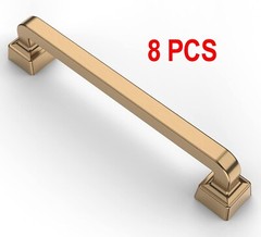 Asidrama 8 Pack 5 Inch (128mm) Champagne Bronze Kitchen Cabinet Handles, Brushed