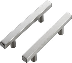 30 Pack 5 Inch Square Cabinet Pulls Matte Black Stainless Steel Kitchen Drawer P