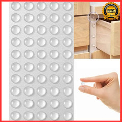 100 Pcs Self-Adhesive Cabinet Door Bumpers, Clear Sound Dampening Rubber US