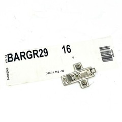 Hafele Salice Domi BARGR29/16 2mm Wing Hinge Mounting Plate, 329-71-512