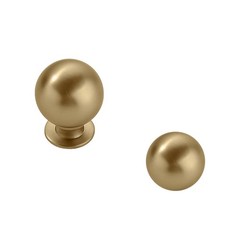 Brushed Gold Cabinet Knobs Brass Ball Drawer Pulls Hardware 1 Inch 10 PCS