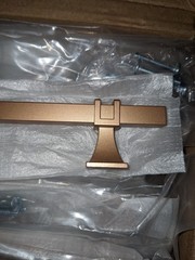 10 Pack Champagne Gold Cabinet Pulls 5 Inch Hole Center Solid Drawer Handles