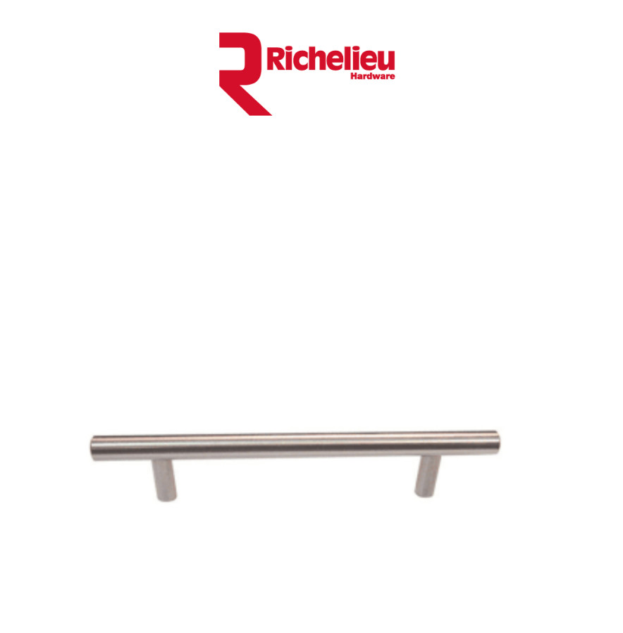 Richelieu 5-1/16 Inch Cent. to Cent. Bar Cabinet Pull Brushed Nickel (Box of 10)