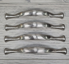 Satin Nickel Drawer Pulls Brushed Chrome Cabinet Handles 3″ CTC Modern Arch 4 Pk