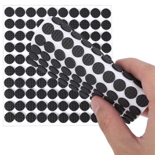 300pcs Mini Foam Felt Pads, 1cm/0.39in Diameter Circle Small Furniture Black