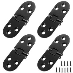 Auvotuis 4Pcs Heavy Duty Folding Table Hinges, Black, (3.1 x 1.18inch)