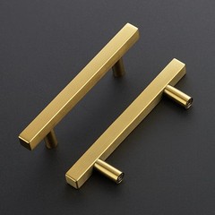 Cabinet Pulls 3-3/4 Inch Gold Stainless Steel 6 Inch Total Length – Kitchen