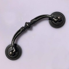 6 PCS 41/4 Inch 108mm Antique Black Drop Bail Drawer Pull Cabinet Handle