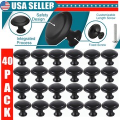 40Pcs Cabinet Door Stainless Steel Handles Drawer Pulls Knobs Bathroom Kitchen