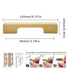 10 pcs golden cabinet handles aluminum alloy knobs – for kitchen cabinet doors