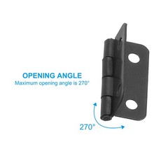 10 x Small Butt Hinges 3/4 Inch Mini Jewelry Box Hinge with Screw Black