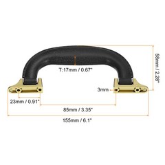 155mm Luggage Handles Pull Handle Suitcase Case Handle Black