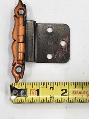 1960’s Vintage Ajax Copper Tone Semi Concealed Cabinet Door Hinge MCM