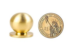 4pcs 1″ x1-1/16(25mmx27mm) Diameter Round DIAMETER:1 in(25mm) Gold Set of 4