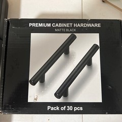 MSI 5 inch Round Black Matte Finish Cabinet Handles 30-Pieces SHIPS FAST