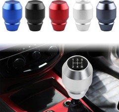 Car Shift Knob, Aluminum Alloy Manual Automatic Vehicle Gear S Color: Titanium