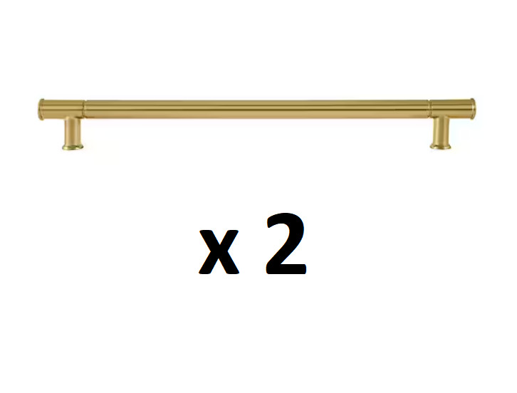 *LOT OF 2* Sumner Street Fremont Large 8-9/11 in. Satin Brass Drawer Pull *NEW*
