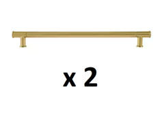 *LOT OF 2* Sumner Street Fremont Large 8-9/11 in. Satin Brass Drawer Pull *NEW*