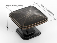 1 Amerdeco 1-1/4″ Cabinet Knob Oil Rubbed Dresser Kitchen Hardware Drawer Pull