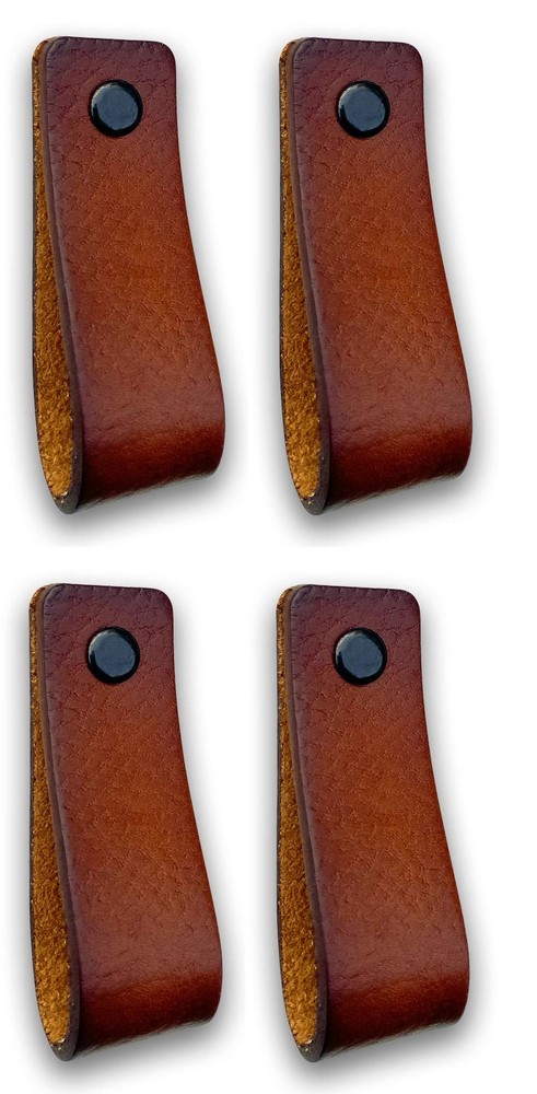 Th Leather Furniture Handles Cognac 4pcs 16.5 X 2.5cm Furniture Handle Door Hand