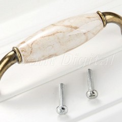 Vintage Marble Porcelain Kitchen Cabinet Handles Antique Cupboard Door Knob Pull