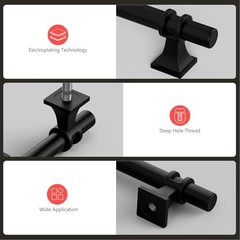 Pack 3 Inch Cabinet Handles, Drawers Pulls for 3in(76mm) hole centers 10 Black