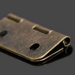 12Pcs Antique Brass Door Cabinet Hinge Jewelry Wooden Box Drawer Hinges Hardware