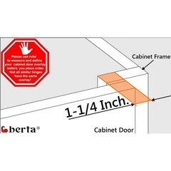 1 1/4 Overlay Restricted Angle to 90 Deg Soft Close Face Frame Cabinet Hinge(2))