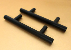 NEW 2pc Carbon-Steel Matte Black 3″ (76 mm) Drawer/Cabinet Pulls, Handles, 2