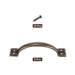 8pcs 6 Inches Gate Handle with Screw for Kitchen Closet Door Bronze