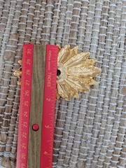 Decorative glass knob with gold backplate
