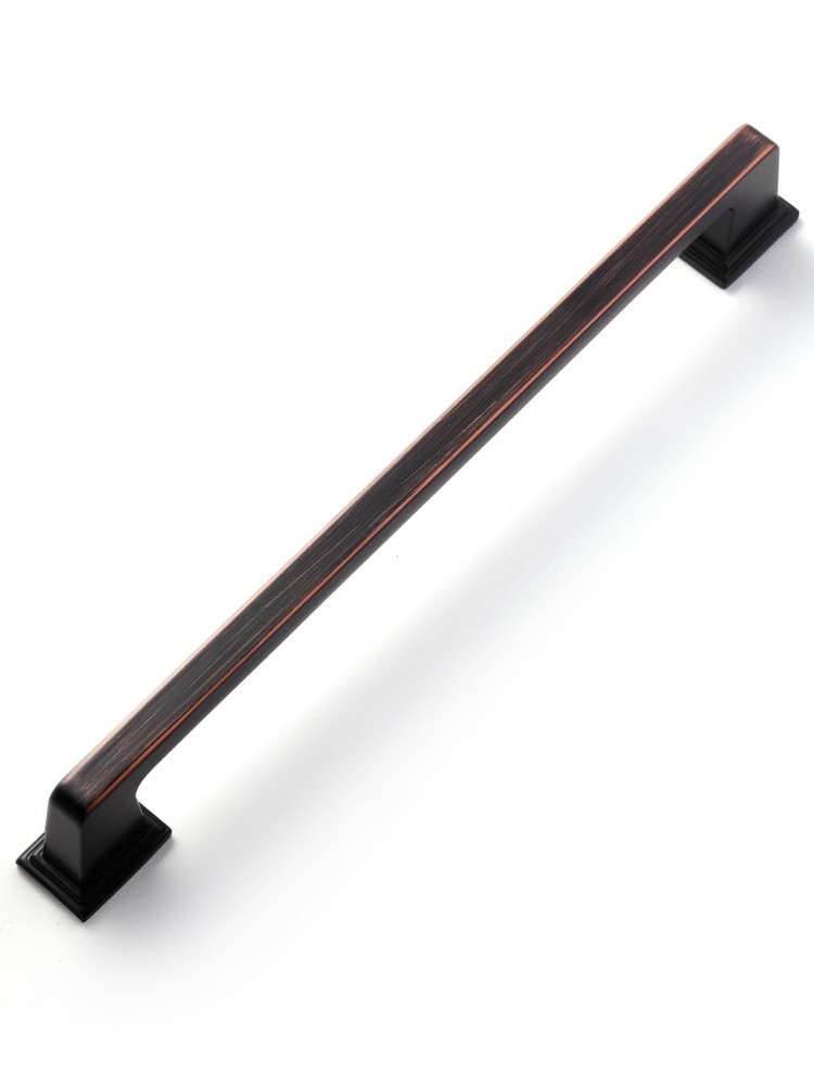 SORWDUERM 10 Pack Oil Rubbed Bronze Square Cabinet Pulls 6.3″ (160mm)