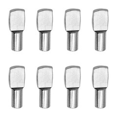 5mm Nickel Plated Shelf Support Pegs 100 Pcs for Closet Bookshelf