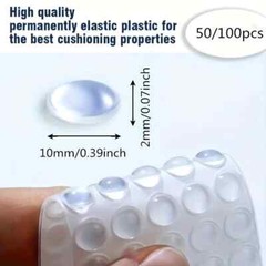 50-100Pcs Drawer Rubber Bumpers Pads Clear Cabinet Door Dots Self Adhesive Feet