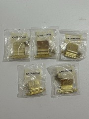 5 Pack GateHouse 3/8″ Inset Cabinet Hinges Polished Brass Non-Spring NS1738-BP