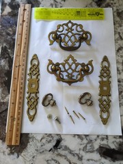Brass Drawer Pulls & Cupboard Pulls Hardware 6 Pcs