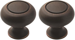 | Cabinet Knob | Oil Rubbed Bronze | 1-1/4 Inch (32 Mm) Diameter | Everyday Heri