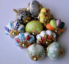 Cabinet Pull Polish Handle Knobs Multi Color Door Knob kitchen Drawer 30 Pcs Lot