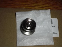 Homdiy Brushed Nickel Cabinet Pulls / Drawer Knobs plus screws Set of 8 round 1″