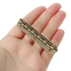 Small Piano Hinge 2.6″ x 0.6″, 8 Pack Mini 90-Degree Jewelry Box Hinges, Brown