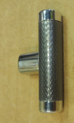 Satin Nickel/Oil Rubbed Bronze Textured T-Knob Cabinet Kitchen Handle Pull