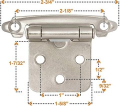 Lot Kitchen Cabinet Hinges Overlay Self Closing Face Mount Cupboard Door Hinge