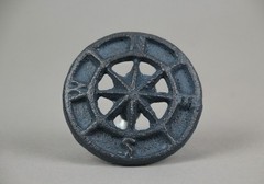 Set of 11 Dark Blue Cast Iron Cabinet Hardware Knobs Compass Rose Drawer Pulls
