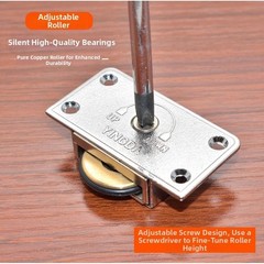 Black Plastic and Stainless Steel Sliding Door Wheel for Wardrobe YD320 Silent
